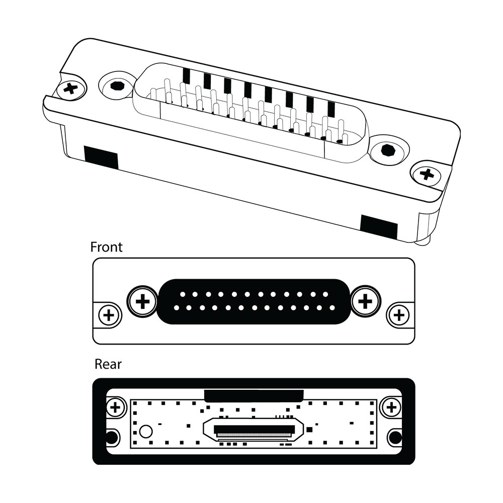 Shure ADX5BP-DB25 25-Pin Backplate w/ Spacer Plate-Pinknoise Systems